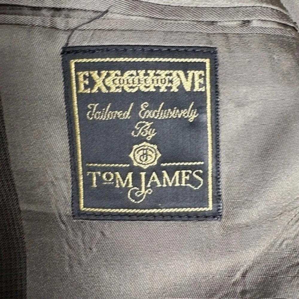 Tom James Executive Collection Men's Brown Wool Blend Jacket Blazer Size 40R‎